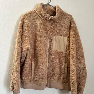 American Eagle Outfitters Brown Sherpa Hoodie